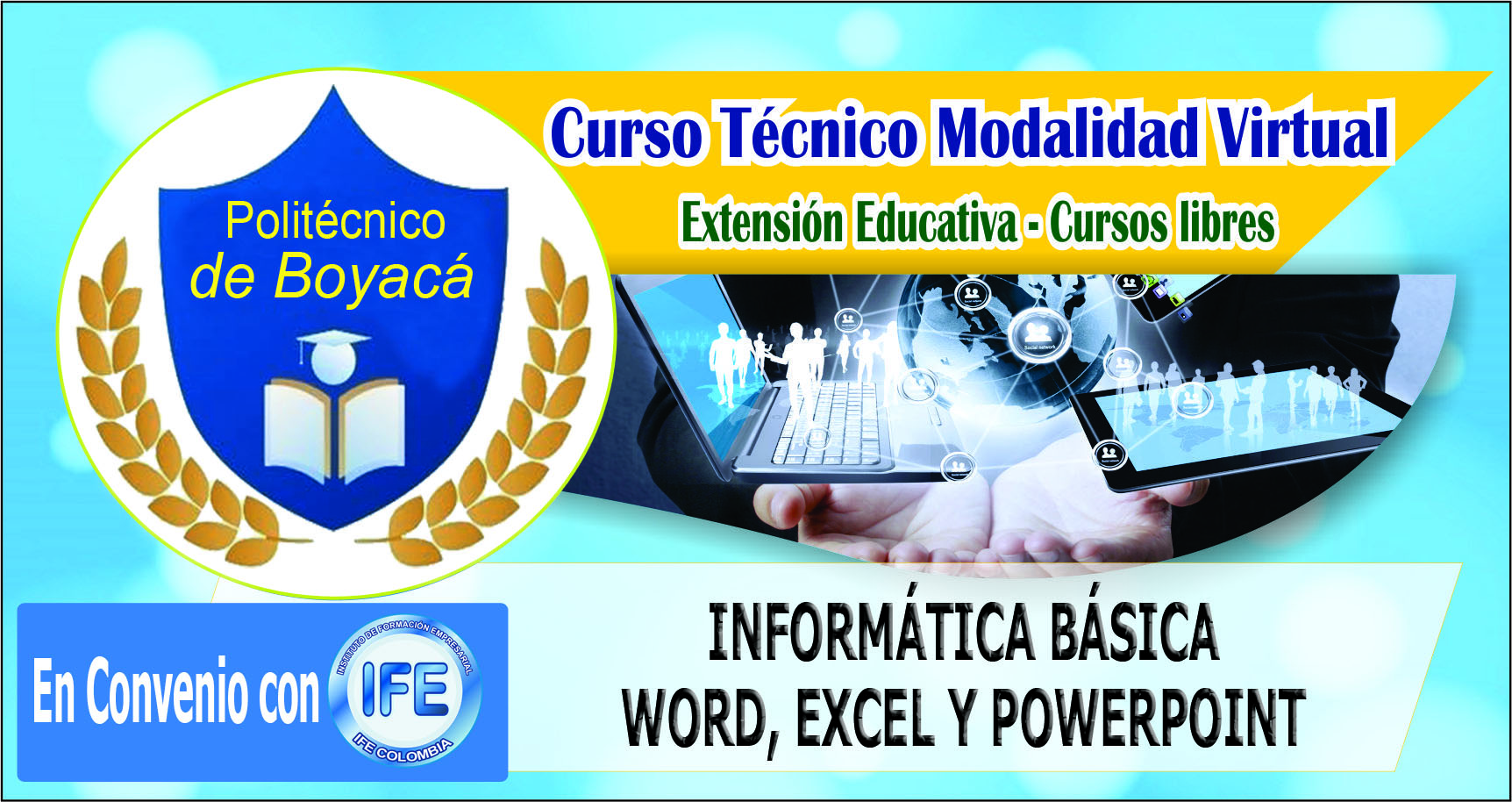 CURSO DE INFORMATICA BÁSICA WORD, EXCEL Y POWERPOINT